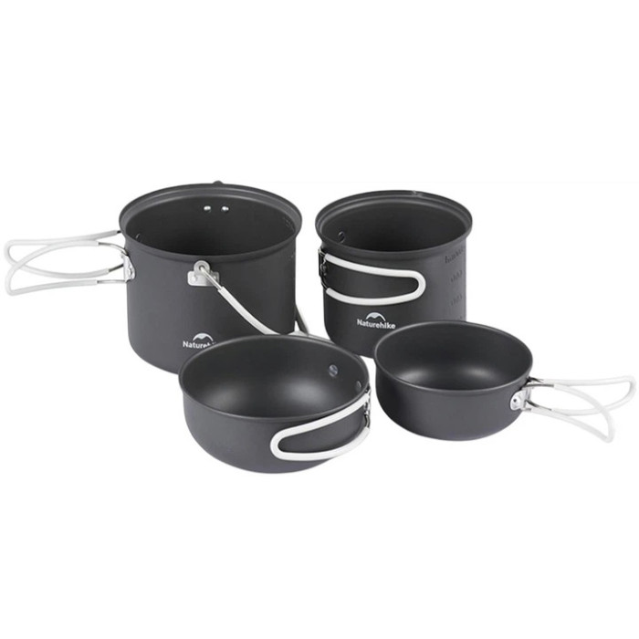 Набір посуду Naturehike NH18T018-G 2 каструлі, 2 кришки