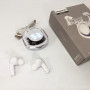 Бездротові навушники TWS T8 PRO з прозорим кейсом Вакуумний LED дисплей Bluetooth 5.3. Колір: білий