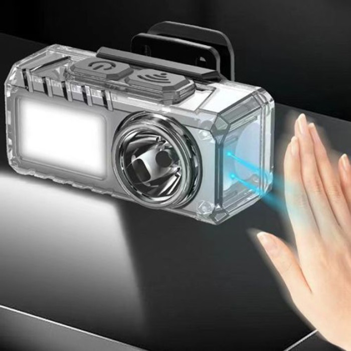 Ліхтар налобний YJ-A06-LED+6SMD, Тактичний ліхтар з червоним світлом на каску, Головний ліхтарик
