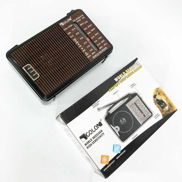 Радіоприймач GOLON RX-608 всехвильовий на батарейках + підтримка USB/microSD/MP3/WMA