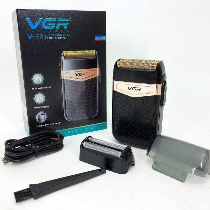 Електробритва VGR V-331, шейвер бритва тример для стрижки вусів та бороди професійна чоловіча бритва