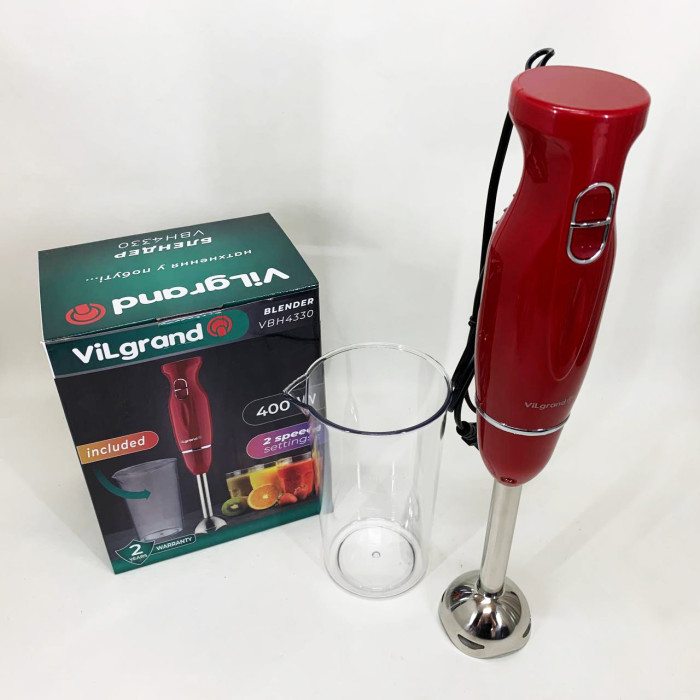 Блендер ViLgrand VBH4330. Колір: червоний