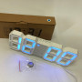 Годинник настільний LY-1089 з білим підсвічуванням LED синій, Годинник настільний професійний електронний