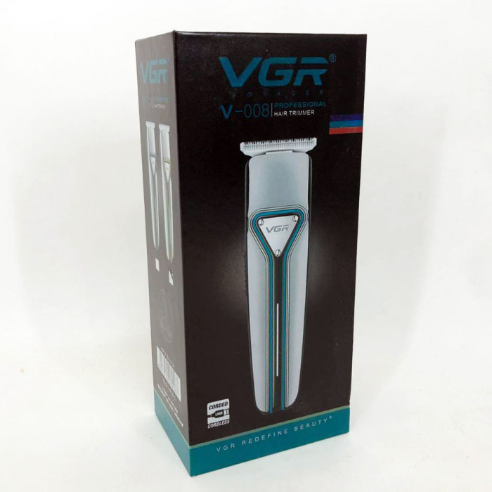 Професійна триммер бездротова для стрижки волосся VGR V-008 Pro, машинка для стрижки голови