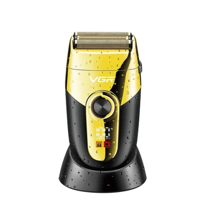 Професійна електробритва VGR V-383 Finale Shaver з підставкою, чоловіча машинка для гоління