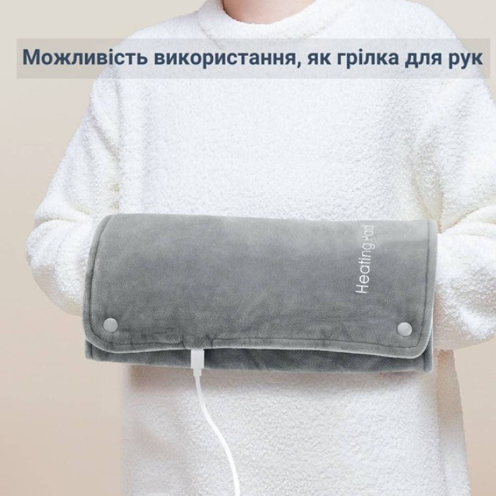 Універсальна електрогрілка від USB 30х50 см електричний термокилимок з підігрівом для рук, ніг та шиї