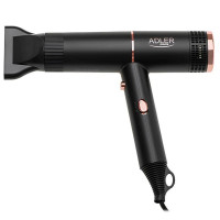 Фен Adler AD 2278 Black 1400Вт 2 швидкості 2 режими іонізація концентратор захист від перегріву Фен Adler AD 2278 Black 1400Вт 2 швидкості 2 режими іонізація концентратор захист від перегріву