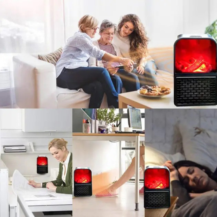 Портативний обігрівач Flame Heater 900 Вт, тепловий вентилятор, обігрівач для дому, ветродуйчик