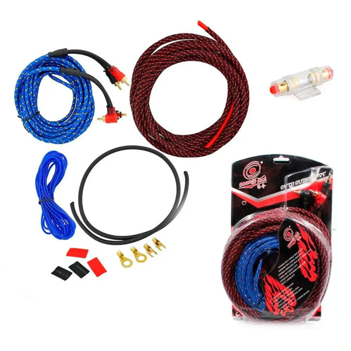 Набір проводів AWG/RCA для встановлення саббуфера KIT 10GA/C011