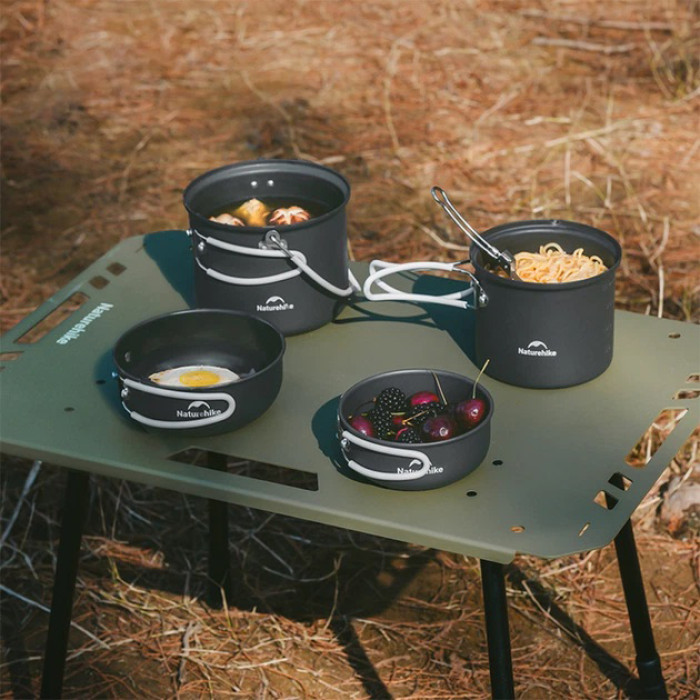Набір посуду Naturehike NH18T018-G 2 каструлі, 2 кришки