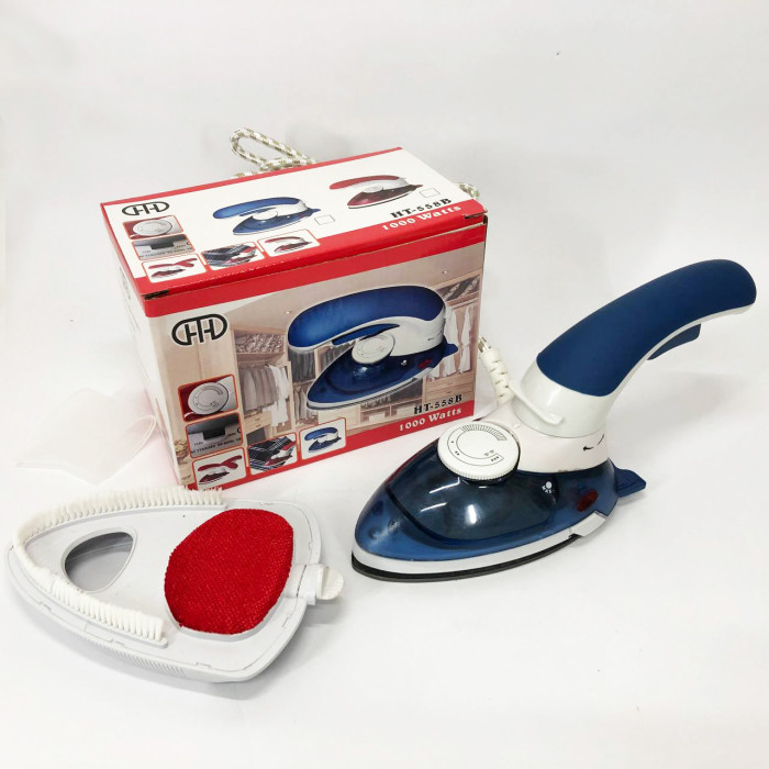 Відпарювач Mini Steam Iron HT-558B, Праска електрична парова, Парова праска для одягу. Колір: синій