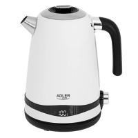 Чайник металевий Adler AD 1295w 1.7л 1850Вт електричний з терморегулятором 40-100 °С White