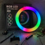 Кільцева світлодіодна лампа RGB LED RING MJ26 26 см з утримувачем телефону, кільцева лампа велика