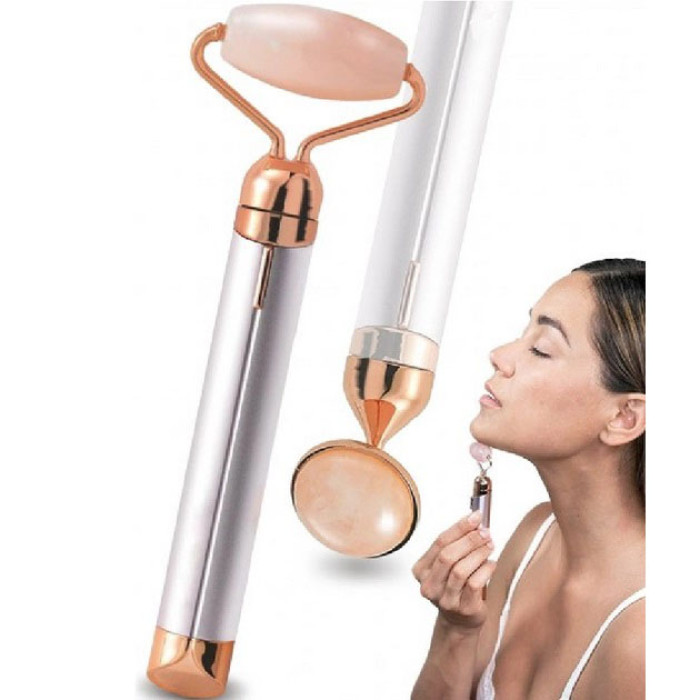 Масажер ролик електричний Facial Roller Massager. Колір: білий