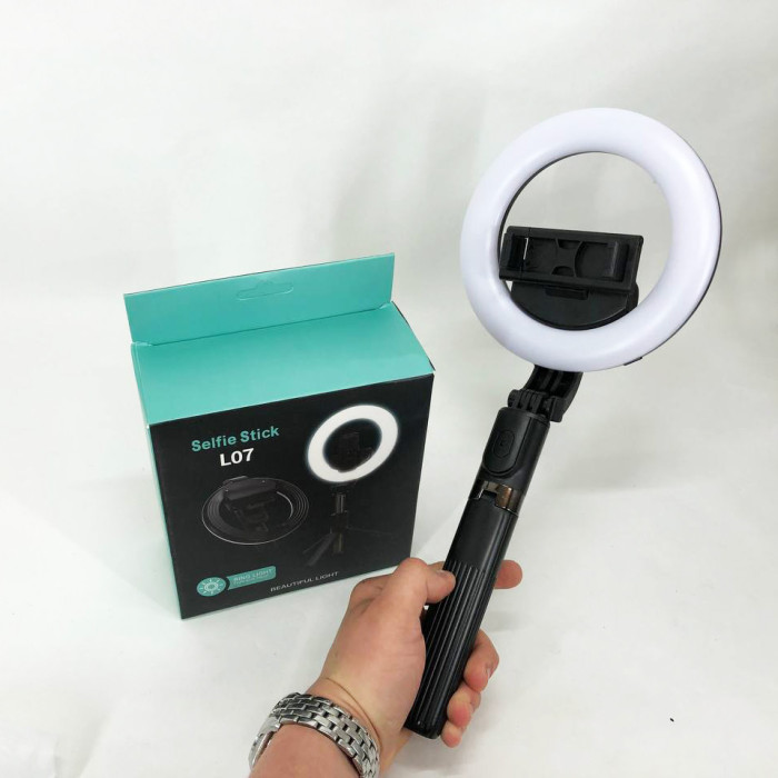 Монопод з кільцевою лампою 16 см (трипод, c bluetooth) L07