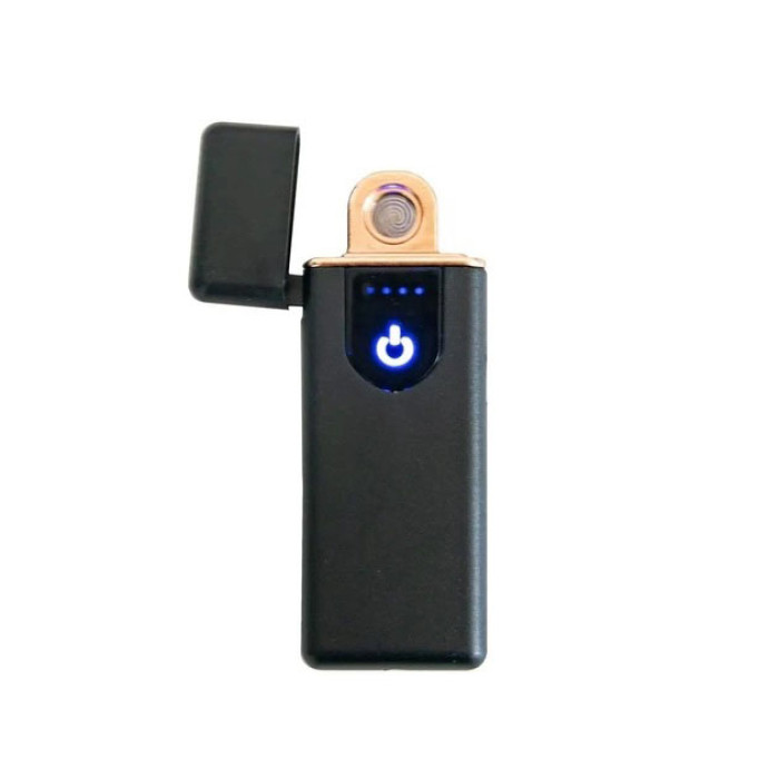 Електрозапальничка USB ZGP ABS, сенсорна електрична запальничка спіральна. Колір чорний