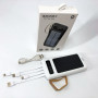 Power Bank Solar Smart 1015 зарядний пристрій на сонячній батареї 20000mAh з індикатором заряду Білий