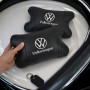 Набір подушок 2шт в авто Volkswagen з натуральної шкіри, на підголовник у машину, Автомобільна подушка