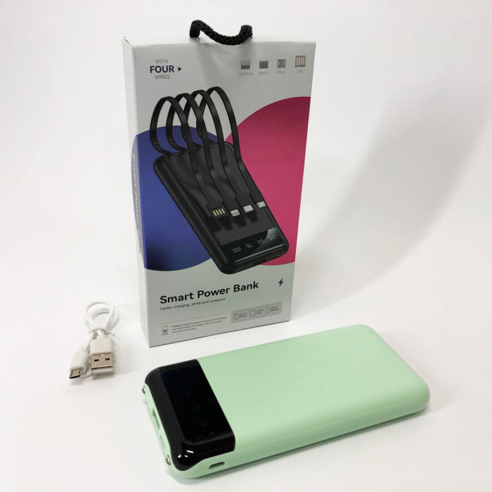 Павербанк Power Bank UKC 50000mAh Мобільна зарядка зовнішній акумулятор портативний павер. Колір: зелений