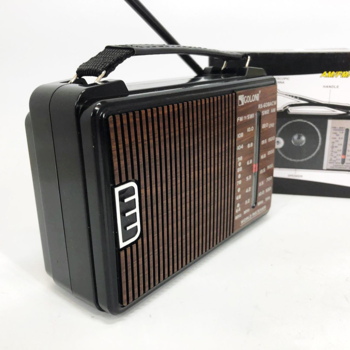 Радіоприймач GOLON RX-608 всехвильовий на батарейках + підтримка USB/microSD/MP3/WMA