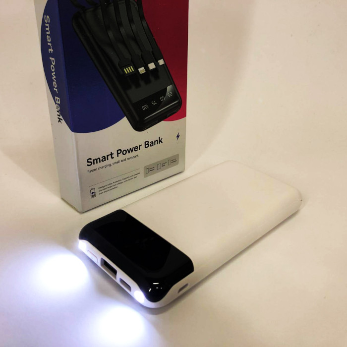 Павербанк Power Bank UKC 50000mAh Мобільна зарядка зовнішній акумулятор портативний павер. Колір: білий