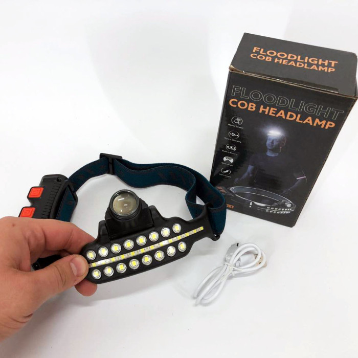 Ліхтар налобний BL-W690-LTS+SMD white+red сенсорний (з датчиком руху), світлодіодний налобний ліхтарик