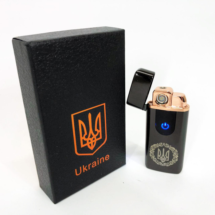 Електрична та газова запальничка Україна із USB-зарядкою HL-435, запальничка незвичайна. Колір: чорний