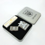 Дугова електроімпульсна запальничка USB Україна (металева коробка) HL-449. Колір: чорний