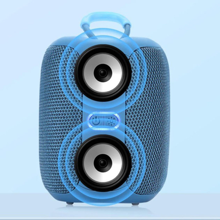 Портативна Bluetooth колонка TG658 8W з RGB підсвічуванням, акумуляторна переносна колонка. Колір: синій