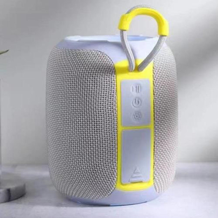 Портативна колонка TG655 5W з RGB підсвічуванням та ремінцем, Гучна блютуз колонка. Колір: сірий