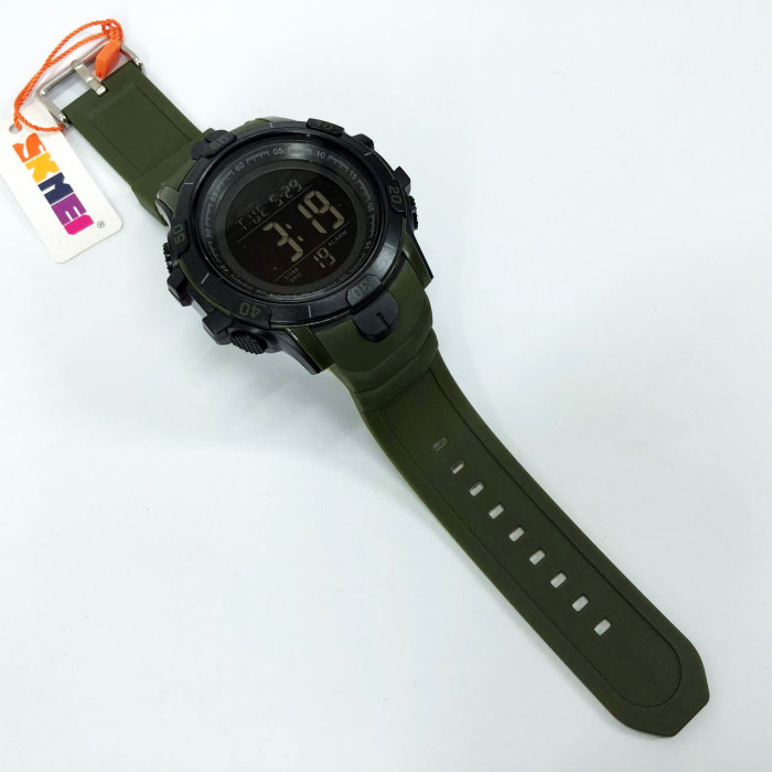 Годинник наручний чоловічий SKMEI 1475AG ARMY GREEN, брендовий чоловічий годинник, годинник для чоловіка. Колір: зелений