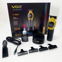Тример для стрижки волосся VGR V-886T GOLD 8000RPM 4 насадки