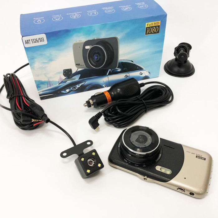 Відеореєстратор автомобільний MHZ DVR CT503 1080P з двома камерами, Реєстратор з камерою на машину