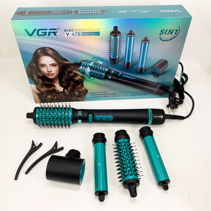 Фен-стайлер VGR 5 в 1 V-475. Колір: чорний