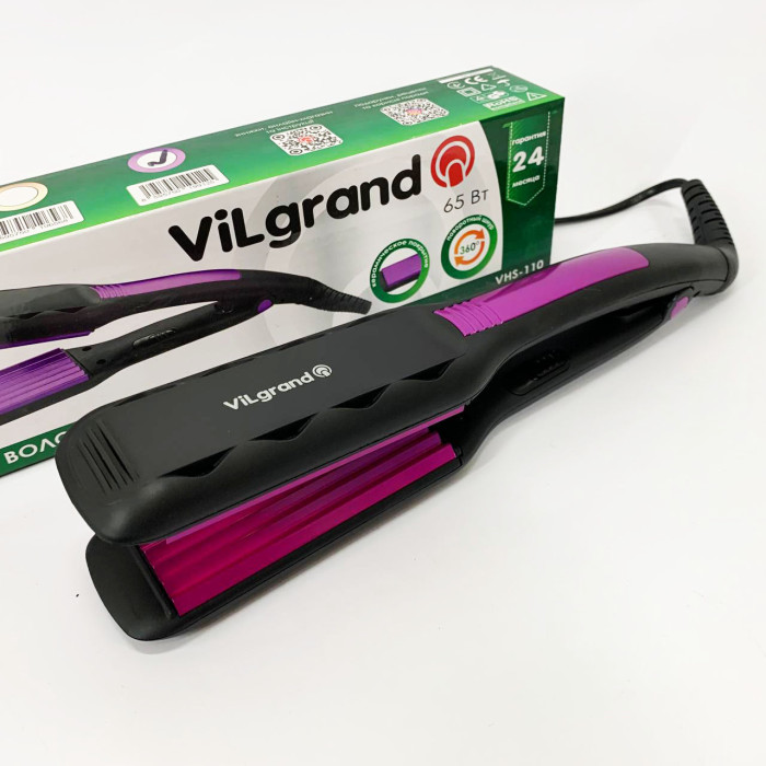 Плойка для волосся ViLgrand VHS-110. Колір: фіолетовий