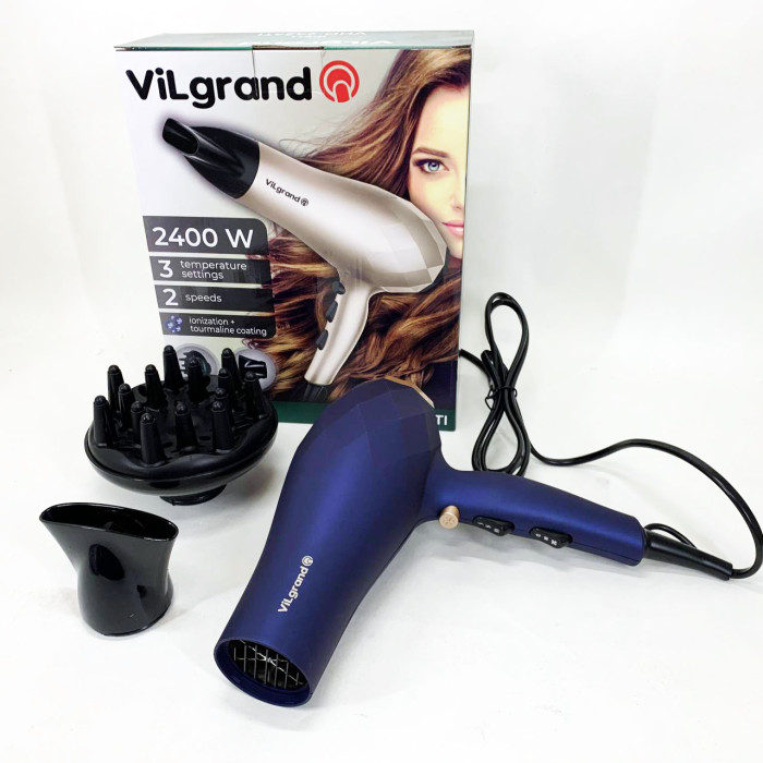 Фен VILGRAND VHD 2424TI. Колір: синій