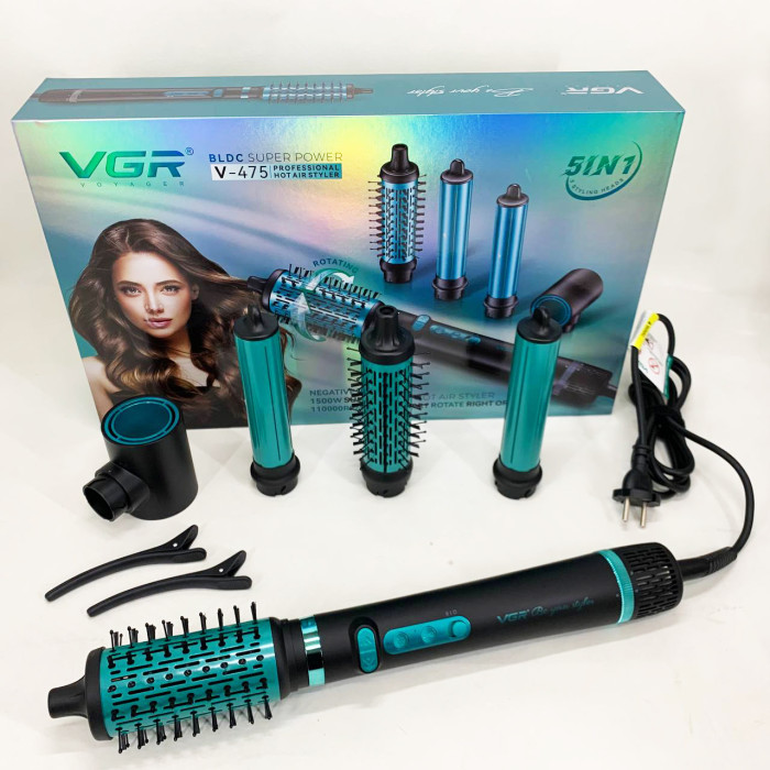 Фен-стайлер VGR 5 в 1 V-475. Колір: чорний