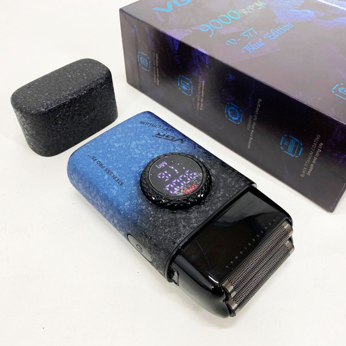 Електробритва VGR V-377 BLUE шейвер, Електрична акумуляторна бритва для гоління, шейвер чоловічий