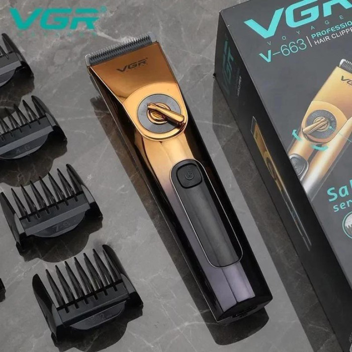 Професійна бездротова машинка для стрижки VGR V-663 тример для волосся, бороди та вусів