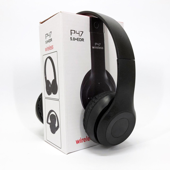 Бездротові навушники Bluetooth Wireless Headset P47 Black Гарнітура для ПК, телефону з мікрофоном
