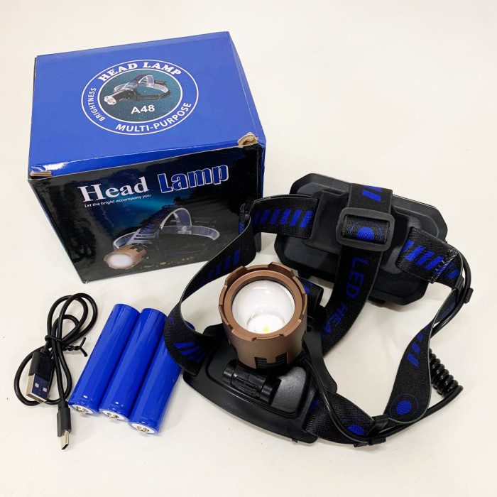 Ліхтар налобний A50-TG, Power Bank 3x18650