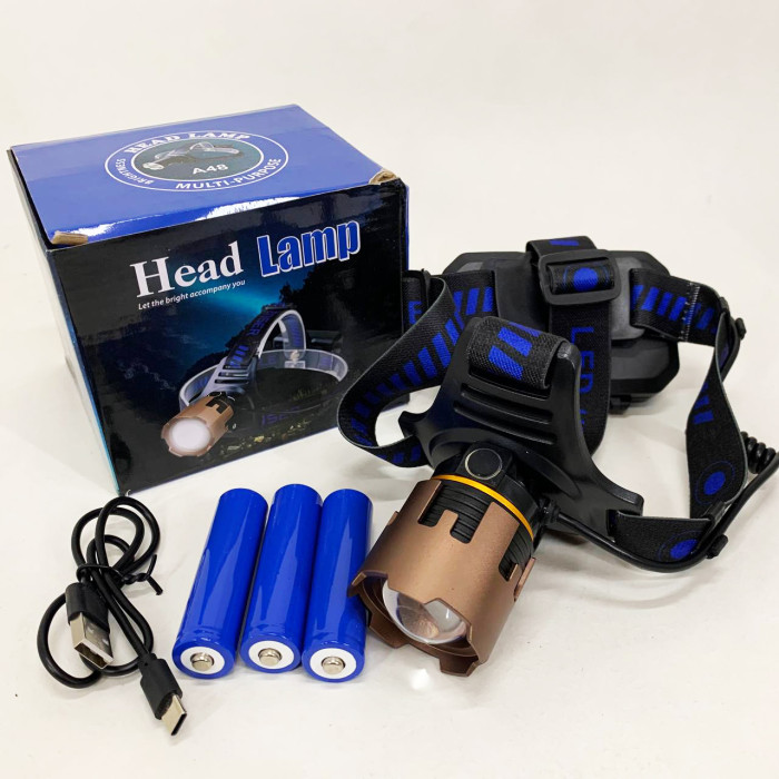 Ліхтар налобний A50-TG, Power Bank 3x18650