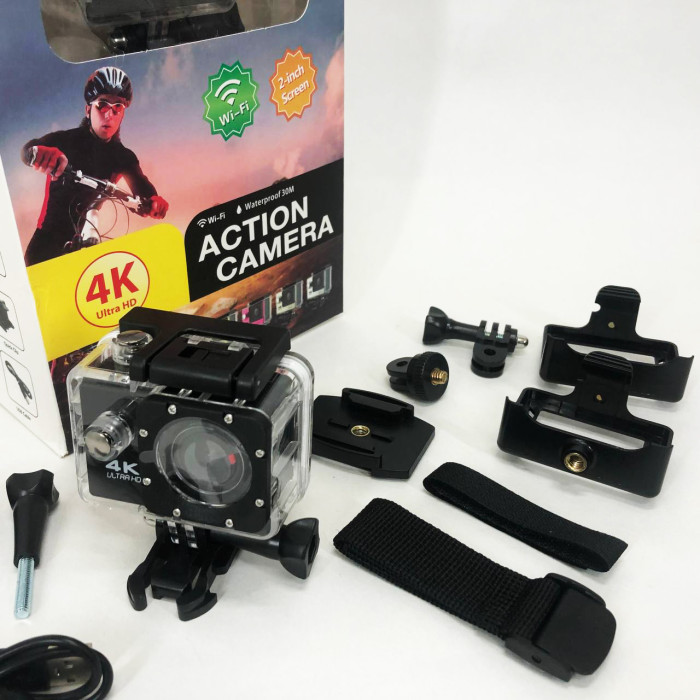 Водонепроникна спортивна екшн камера DVR Sport S2 Wi-Fi/SD, Бодікамера з дисплеєм, Відеокамери sport
