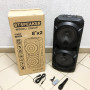 Колонка ZQS-8201 Бездротова переносна акустична Bluetooth з підсвічуванням мікрофоном AUX пульт Д/У