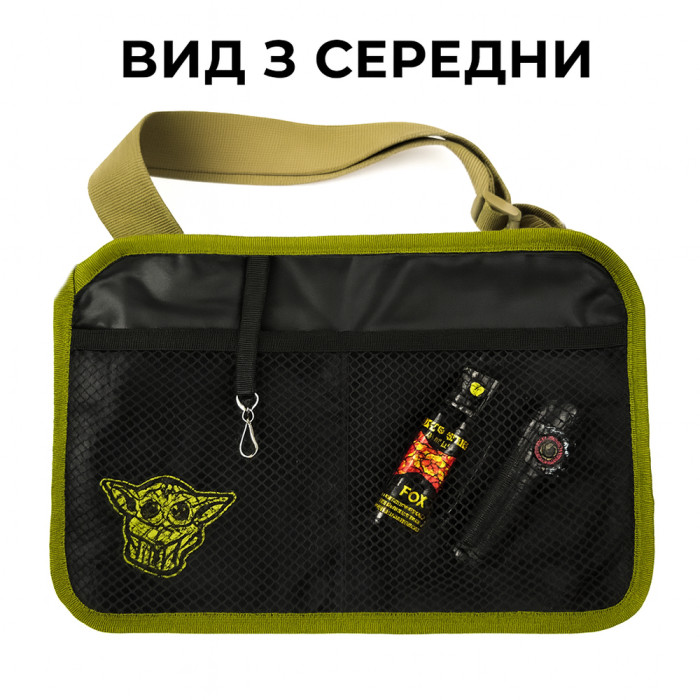 Молодіжна тактична сумка для патчів на плече з 4 кишенями black