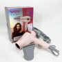 Фен для волосся дорожній VGR V-432 PINK, з концентратором 1000 Вт, іонізація та 2 режими. Колір: рожевий
