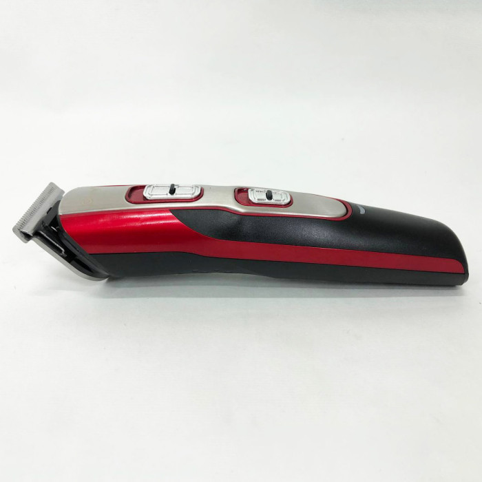 Машинка для стрижки 10в1 GEMEI GM-592, машина для окантування, підстригальна машинка. Колір: червоний