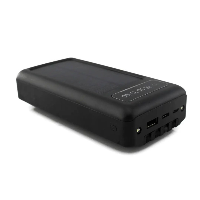 Портативний зарядний пристрій на 20000mAh, Power Bank на сонячній батареї, для планшета. Колір: чорний