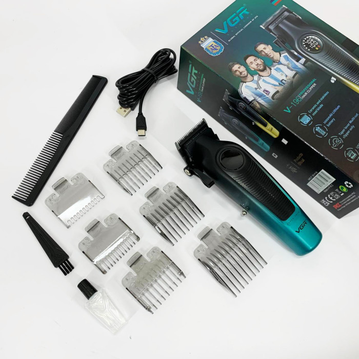 Акумуляторна машинка для стрижки VGR V-196 GREEN