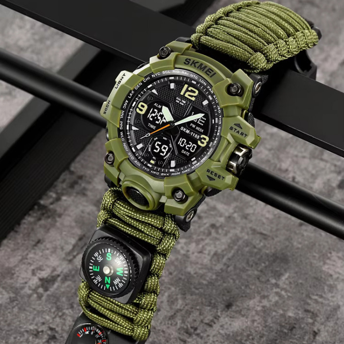 Годинник наручний чоловічий SKMEI 1155BAG PARACORD